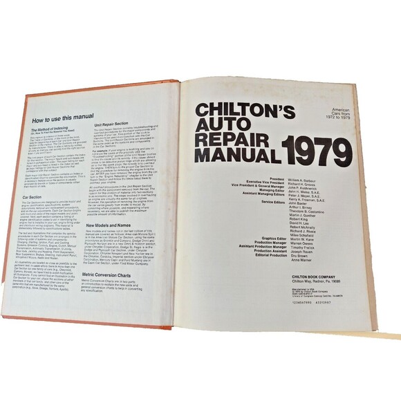 1979 Chilton's Auto Repair Manual covers 1972-1979 American AMC Chrysler Ford GM - Picture 7 of 12